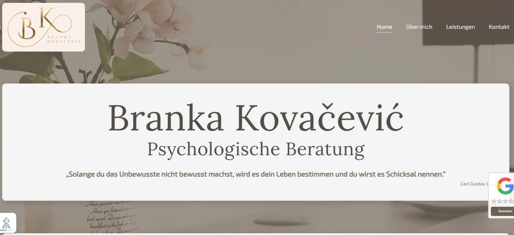 Branka Kovacevic Psychologische Beratung - Internet Auftritt umgesetzt von DZ-Webdesign.eu