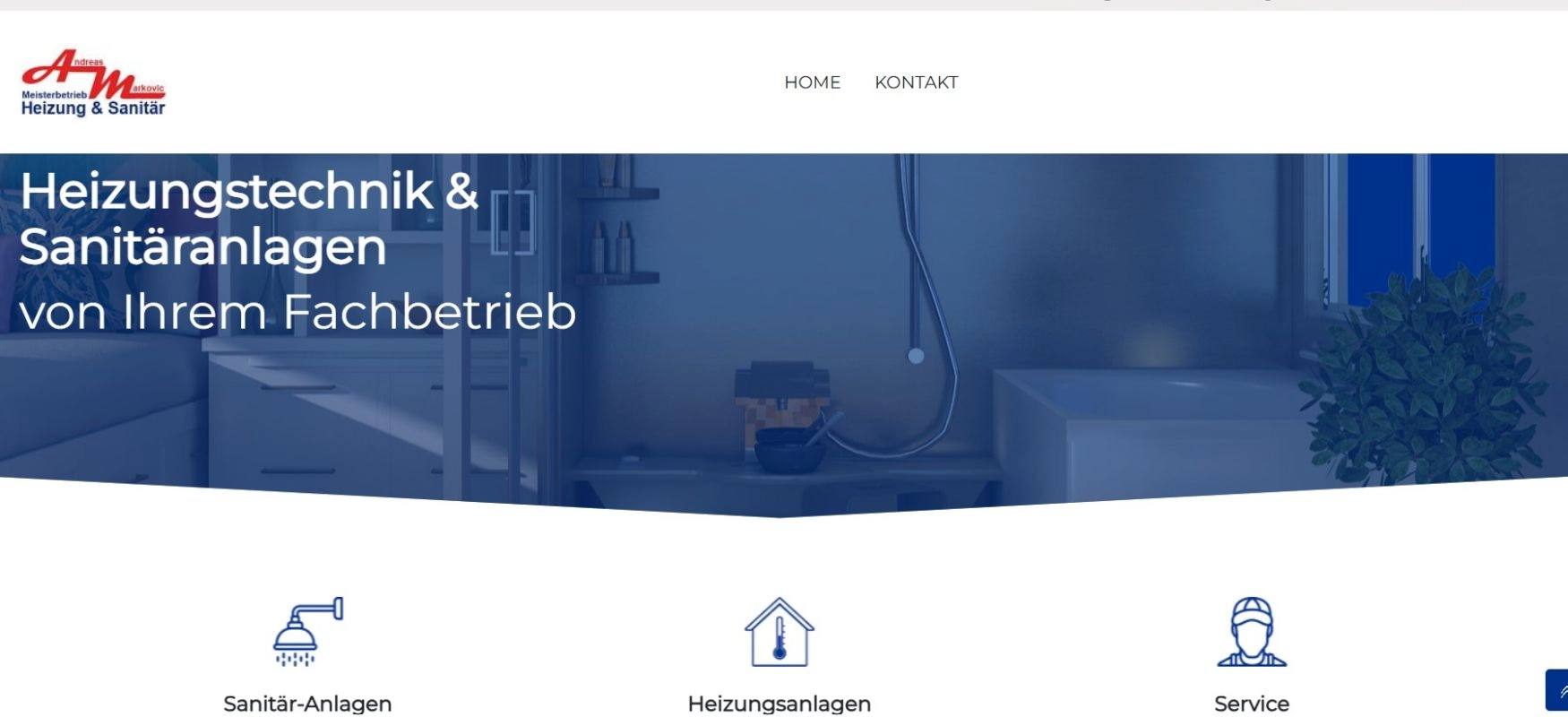 Heizung & Sanitär Markovic - Internet Auftritt von DZ-Webdesign.eu