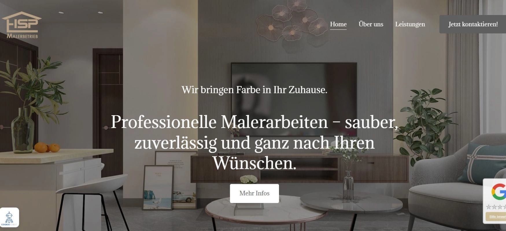 HSP Malerbetrieb - Internet Auftritt von DZ-Webdesign.eu