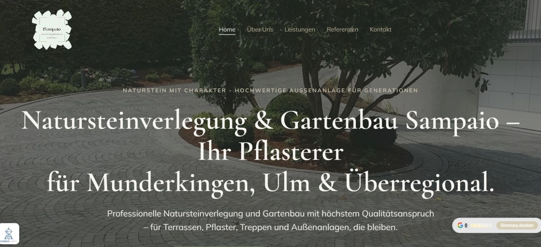 Natursteinverlegung und Gartenbau Sampaio - Internet Auftritt von DZ-Webdesign.eu