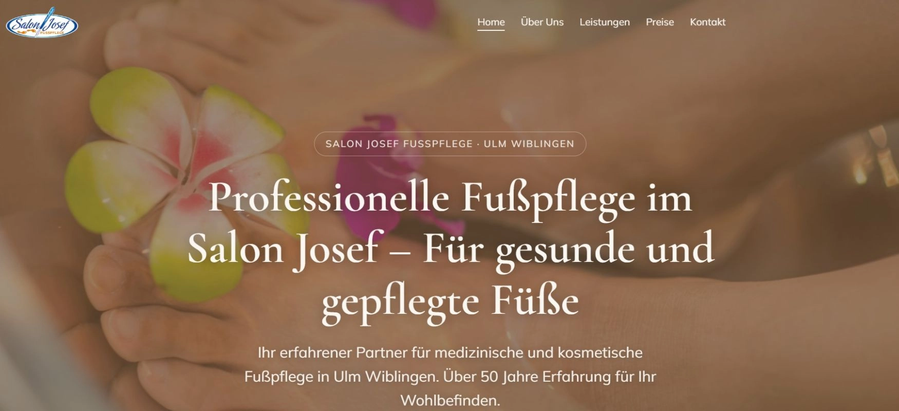Salon Josef Fusspflege - Internet Auftritt von DZ-Webdesign.eu